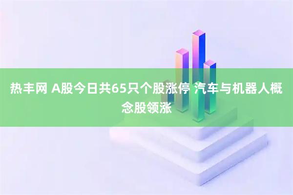 热丰网 A股今日共65只个股涨停 汽车与机器人概念股领涨