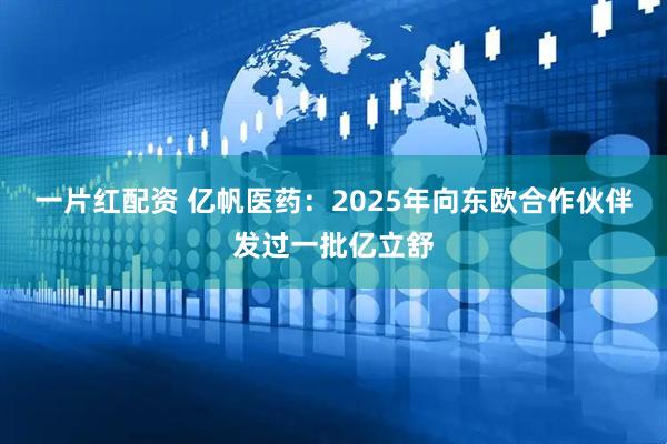 一片红配资 亿帆医药：2025年向东欧合作伙伴发过一批亿立舒
